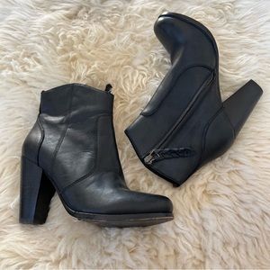Joie Dalton Black Smooth Leather Bootie 6.5